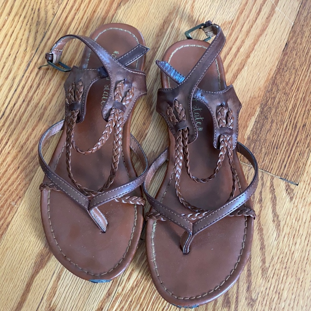 Altar’d State Brown Strappy Gladiator Sandal Size 7.5